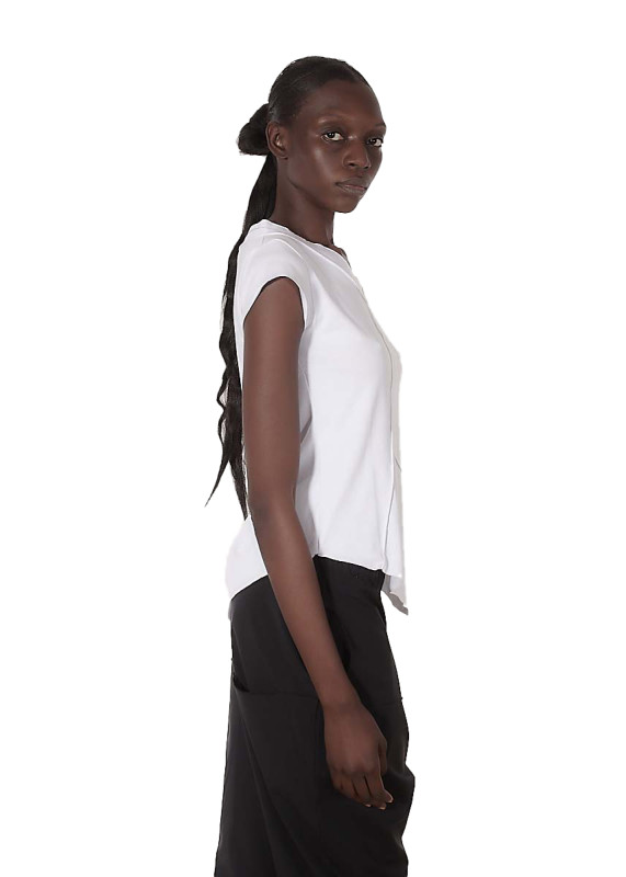 Minimal Asymmetric T-shirt with Embroidery Home 49,00 € VSTL
